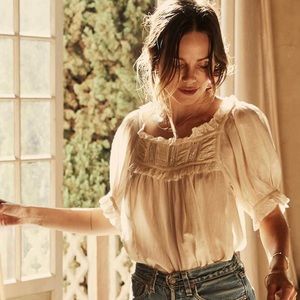 DOEN FRANCES TOP -- ALABASTER